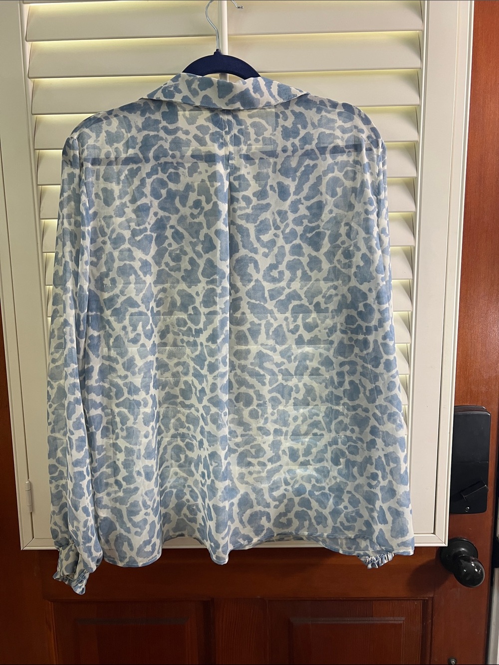 CAbi Pounce Animal print Sheer Pullover Blouse - Picture 3 of 5